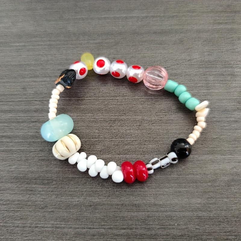 

Шикарный многоцветный браслет-шарм с таксой - Эластичный браслет из бусин, Идеальный для повседневной носки и музыкальных фестивалей, Богемный стиль, Отпускной стиль