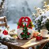 Resin Christmas Gnome Couple Figurine Set Home Desktop Decor Holiday Gift Indoor Outdoor Use