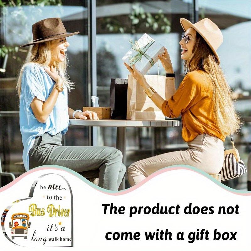 School Bus Driver Heart Gift - Christmas & Appreciation Acrylic Present