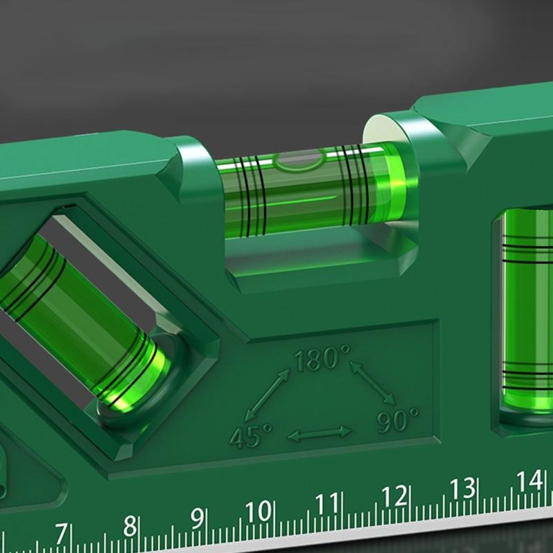 Woodworking Level Gauge Magnetic Protractor with Tape Measure Measuring Tool Portable Pocket Level Ruler High Precisions