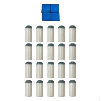 20 Pieces Pool Cue Tips for Billiards, Slip On , Compatible with Snooker Sticks