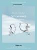 Avle S925 Sterling Silver Cat Ear Stretch Earrings