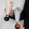 Transparent Glass Milkshake Cup Horn-shaped Ice Cream Cup Fashion Glass Drink Cup  Wedding