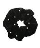 Kobe Vantaine VINGTAINE Velvet Big Scrunchie Hair Accessory Black Pearl-trimmed (HS-164-BK) -