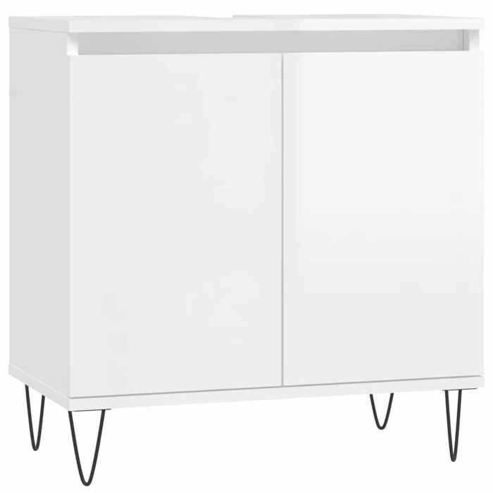 VidaXL Bathroom Cabinet High Gloss White 58x33x60 Cm Engineered Wood 831582