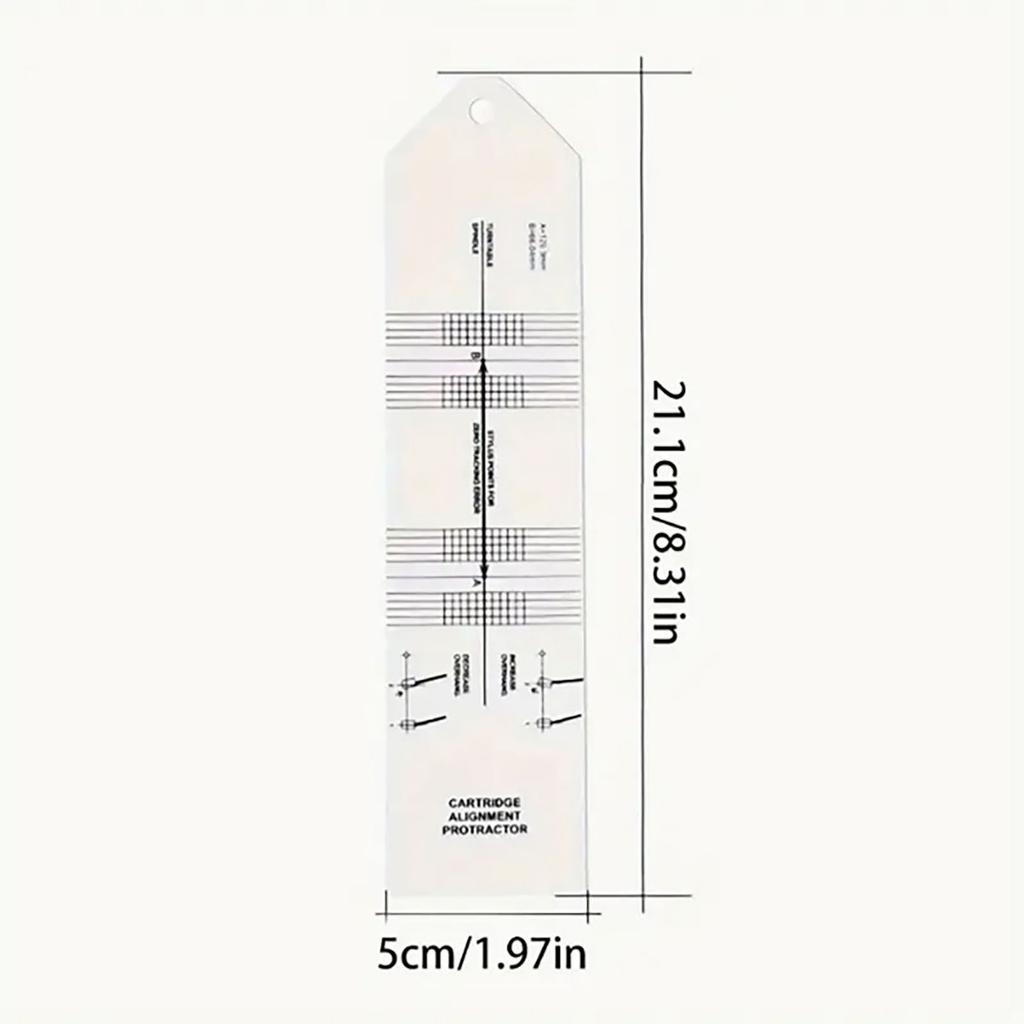 Stylus Force Gauge and Alignment Protractor Set - Turntable Cartridge Calibration Tool for Vinyl Record Player