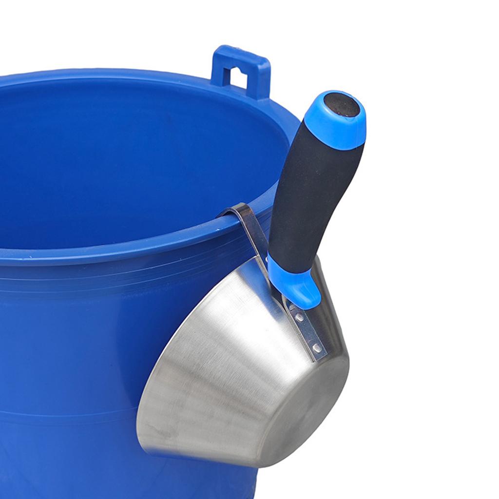 Edelstahl Gipszement Mischschüssel mit ergonomischem Griff und Aufhängehaken für Farbe Mörtel Putz Anwendung