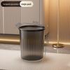 Elegant Large Capacity Grey Transparent Trash Can for Bedroom or Office