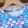 Dress For Kids 1-8 Years Old Girls Birthday Fashion Ruffled Sleeve Mermaid Print Cute Princess Dresses