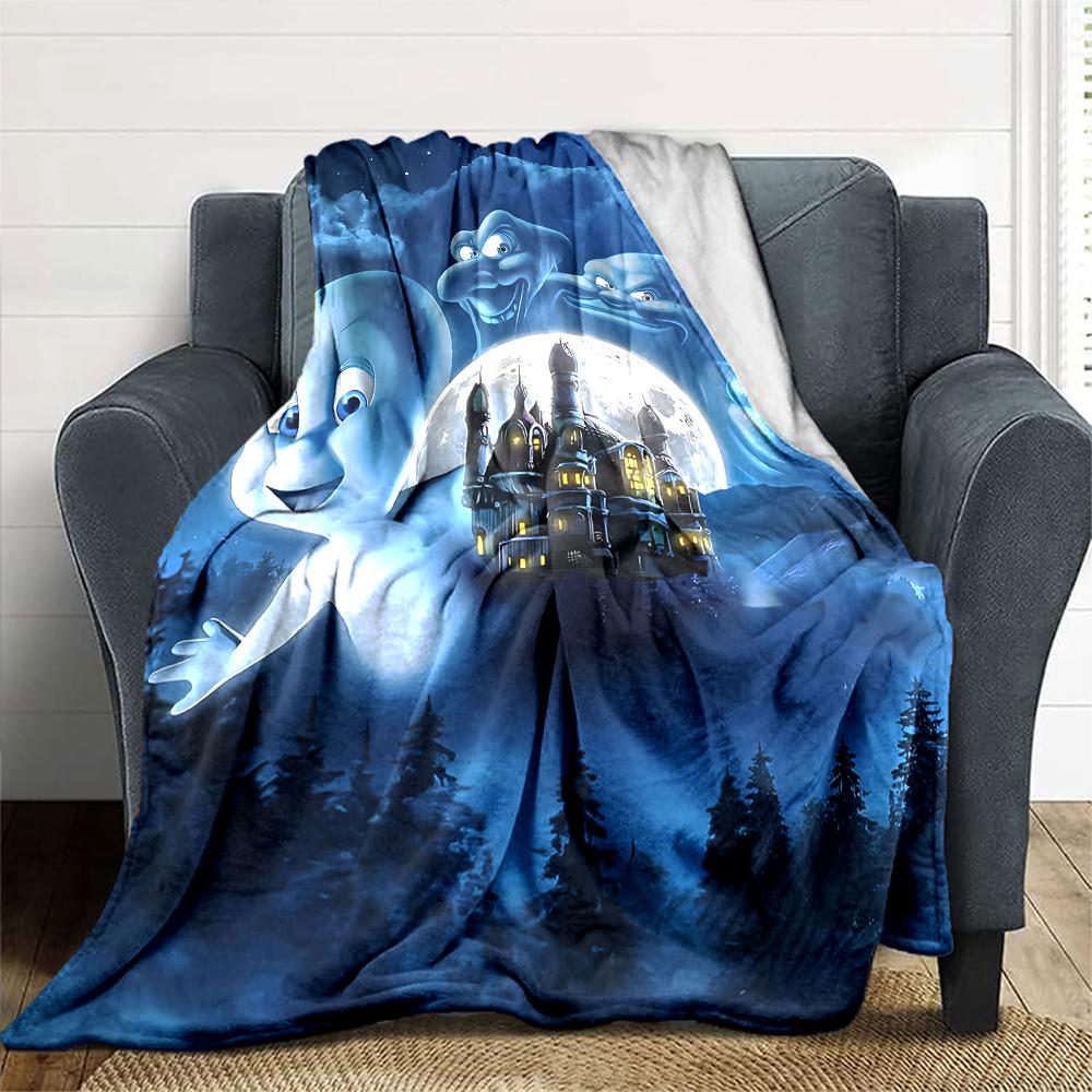 1pc Casper3 Blanket, Gift, for Men and Women, Soft Blanket, Good for Sofa Bed Couch Travel, Lightweight Flannel Blanket