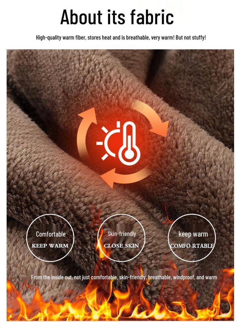 Grandma's Fleece-Lined Warm Straight-Leg Pants: Casual for Autumn and Winter, Perfect for Middle-Aged and Elderly Women