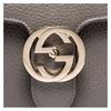 Gucci Double G Chain Pebbled Cowhide Messenger Bag Accordion Bag Crossbody Bag Shoulder Bag Women's Gray