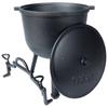 Pentola in Ghisa Pentola da Caccia Ungherese Arrosti Arrostiti Falò 10L