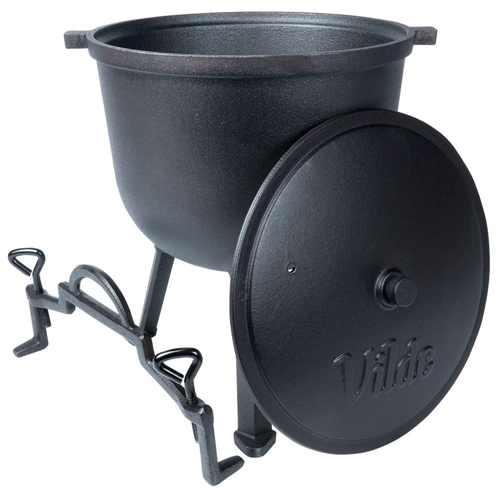 Pentola in Ghisa Pentola da Caccia Ungherese Arrosti Arrostiti Falò 10L