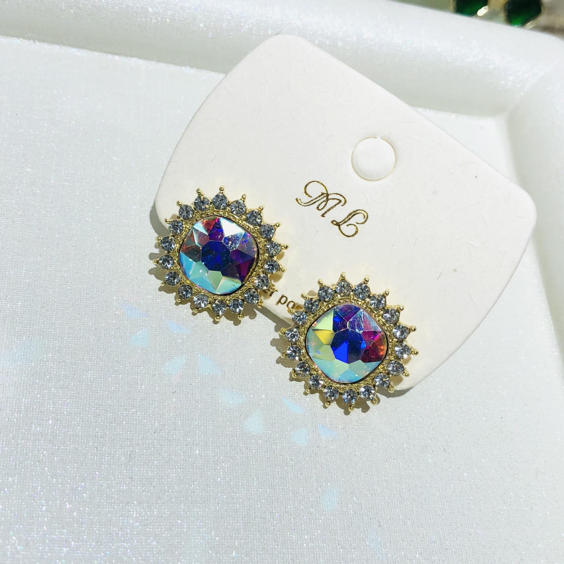 Luxury Pink Zircon Pigeon Egg Stud Earrings for Women Luxury Exquisite Crystal Earrings Aesthetic Y2K Jewelry Birthday Gifts