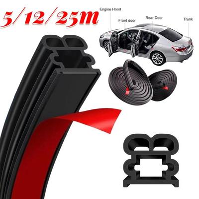 2-Layer Car Door Weatherstrip Rubber Seal Strip Waterproof Noise Insulation Protector Strip Sealing For Door Hood Trunk