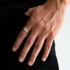 Adjustable Open Ring Men Women Vintage Geometric Armor-Inspired Design Plated Retro Style Jewelry