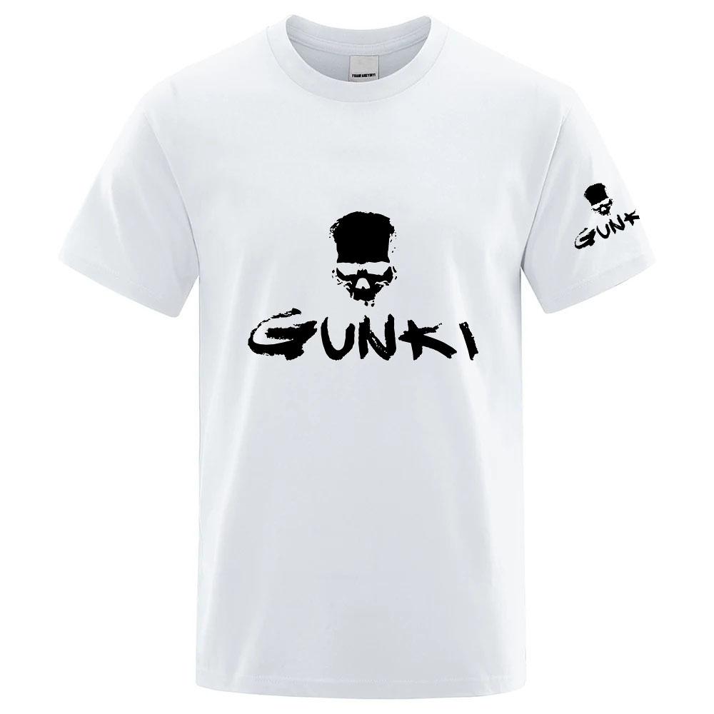 2026 Gunki Printing Unisexs New Solid Color Fashion Short Sleeve Top Breathable Thin Quick Drying Gym Summer Casual Tshirt