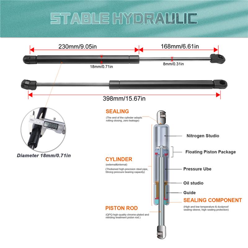 2Pcs/set For Infiniti Q50 2014-2018 Car Front Hood Lift Support Spring Shock Absorbe Gas Struts