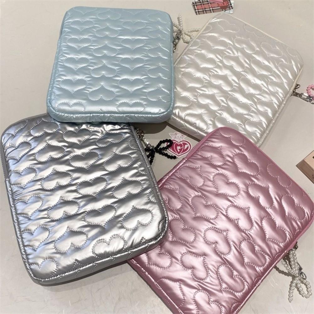 Puffy Design Pearl Tablet Storage Bag Large Capacity Laptop Sleeve Computer Bag  for School