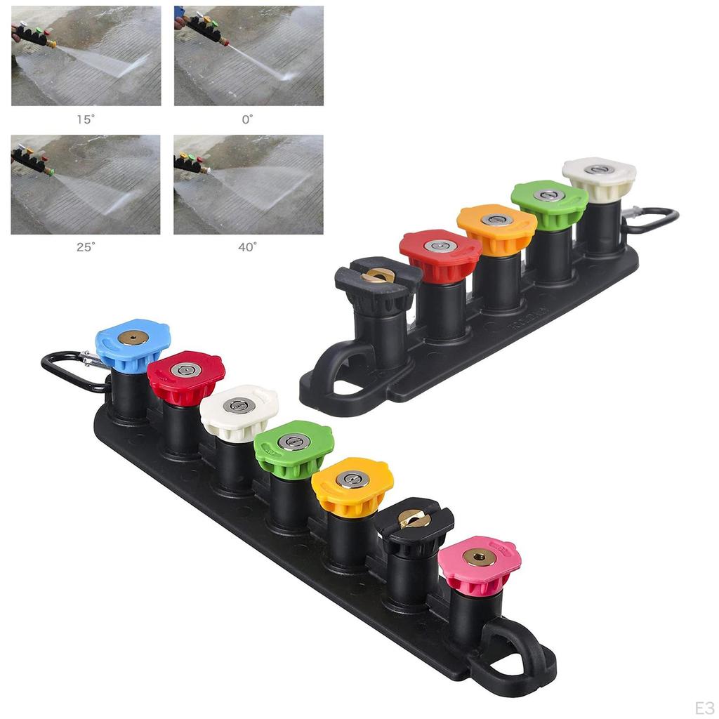 Heavy-Duty Power Washer Spray Tips Bundle with Nozzle Organizer