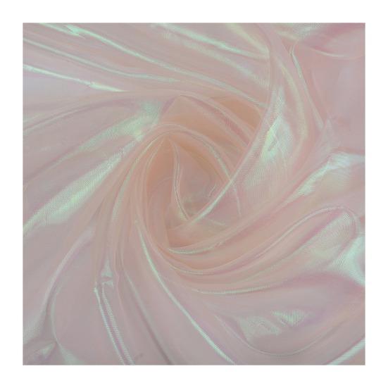 Organza Fabric for Wedding Decorations Party Wear, 2 Yards Long 59-Inch Wide, Rainbow Holographic Gauze for DIY Photography Backdrops, Personalized