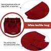 2Pieces 6 Bottle Wine Bag Nonwoven Felt Fabric with Dividers and Handle Wine Bottle Carriers Handbag for Camping Picnics