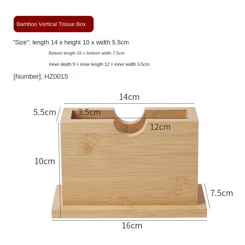 Modern Simple Bamboo Wooden Tissue Box Household Tissue Box Restaurant Desktop Tissue Boxes