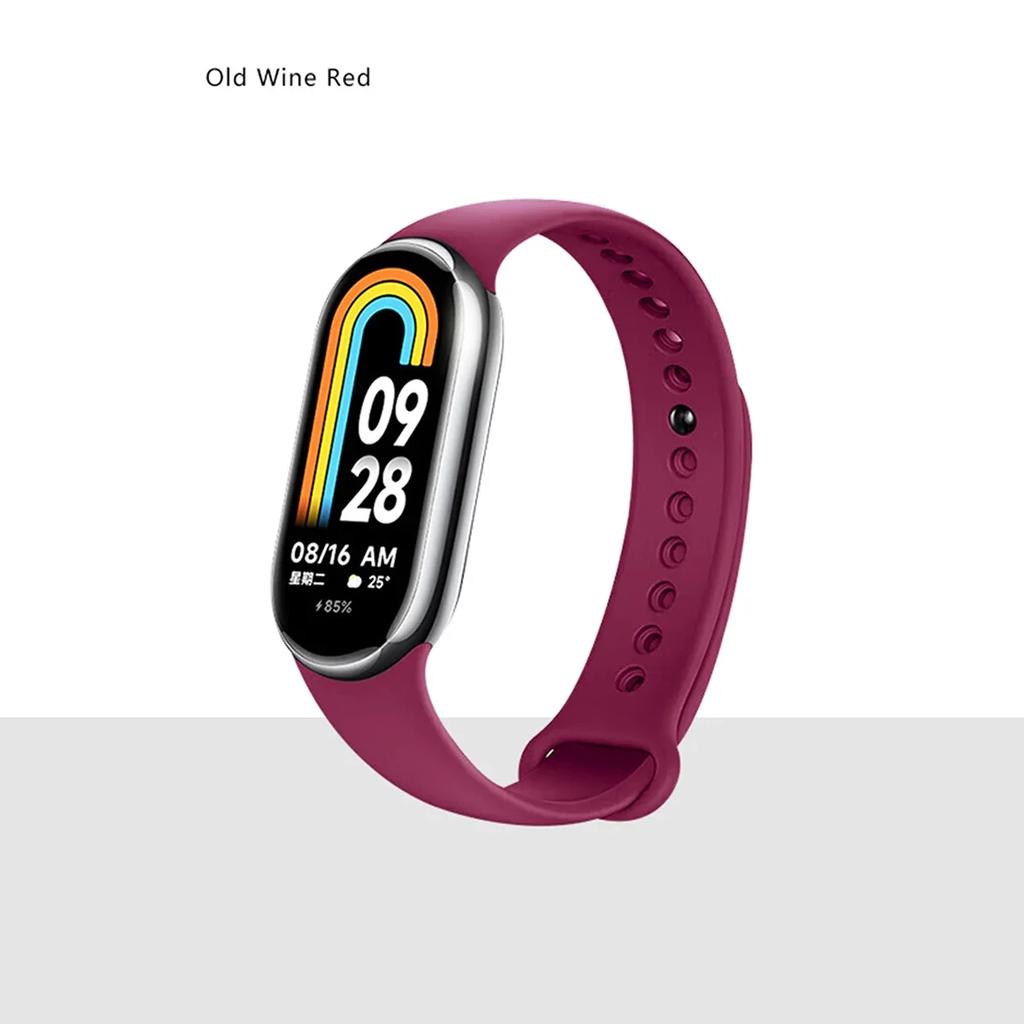 Silikonrem för Xiaomi Mi band 8-8 NFC Sportbälte utbyte miband8 Armband vattentätt smart band 8 klockband Tillbehör