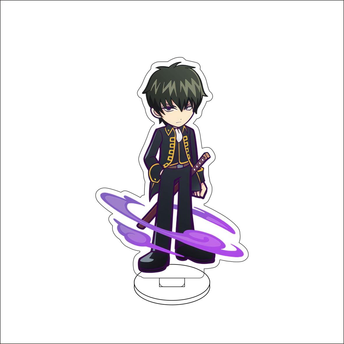 

10CM Anime GINTAMA Figure Stand Model Kagura/Okita Sougo/Sakata Gintoki/Katsura Kotarou Cute Desk Decor Standing Sign Gifts 10CM