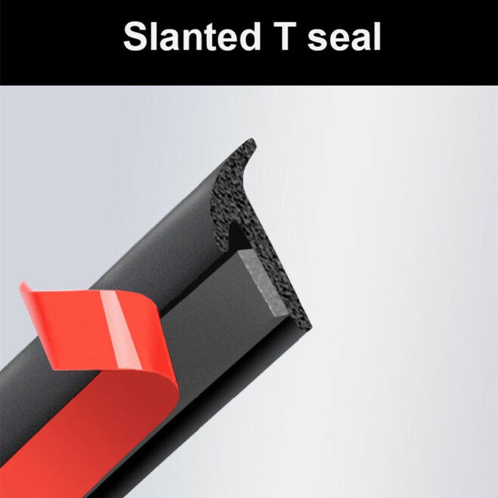 Bumper Sealing Strip Lip Side Skirt 5MM*7MM Vehicle 5 Meter Rubber Black