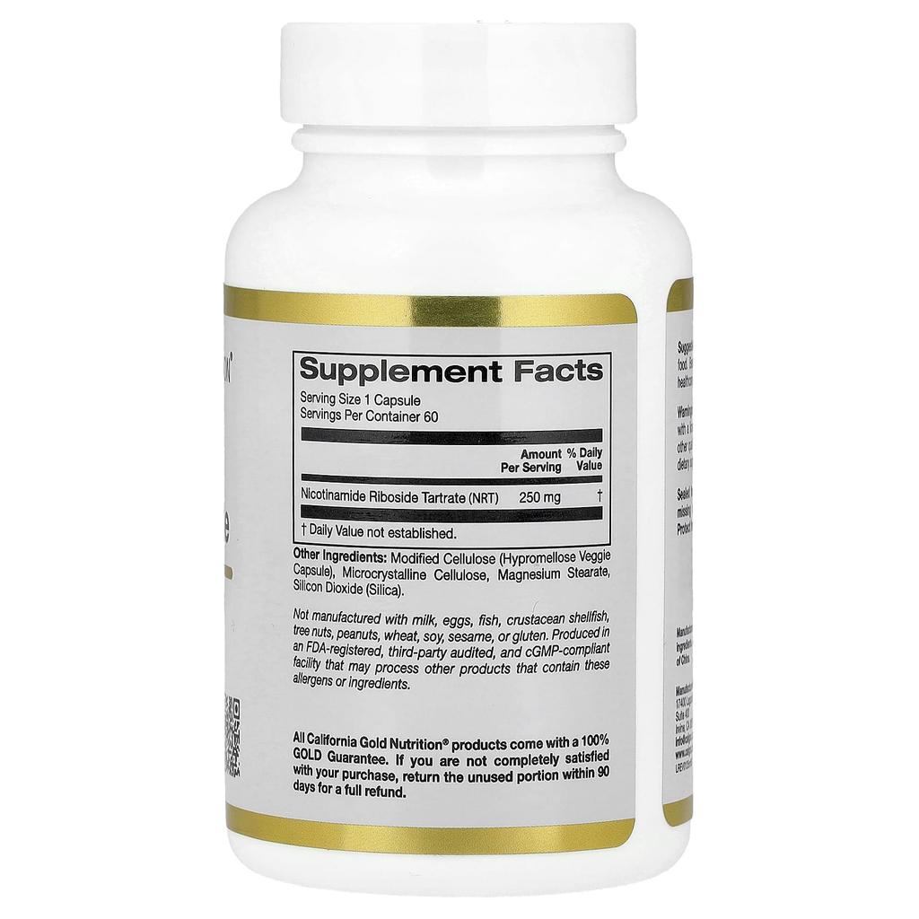 Nikotinamid ribosid tartrát(Č.), 250mg, 60 vegetariánských kapslí