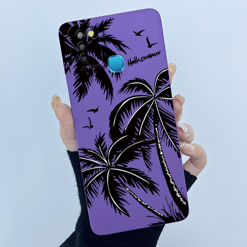 For Infinix Hot 10 Lite Smart 5 Hot 11 G37 10S 10T 10i Case Lovely Cartoon Cat Liquid Silicone Soft Shockproof Back Cover Capa