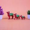 Set of 3 RED Cow Showpiece for Home Decor, Table Decor and Gift Purpose (10x9, 7.5 X6.5,6x5 CM) (Red)