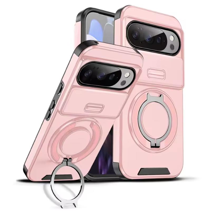 Armor Funda For Google Pixel 10 9 Pro XL 10Pro Magnetic Ring Bracket Case For Pixel 9A 8A 7 P Pixel 10A Slide Lens Protect Cover