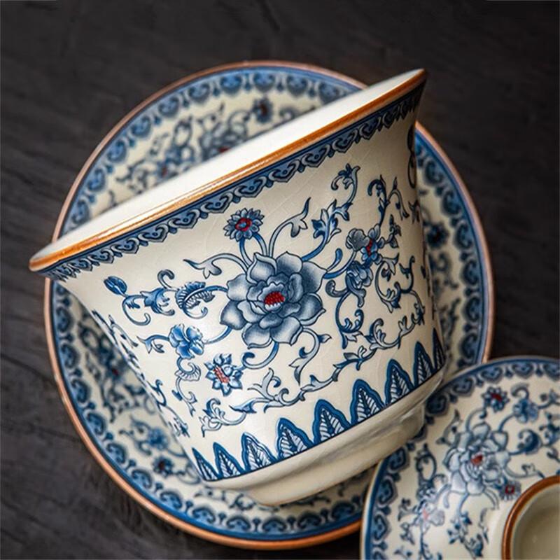 Light Luxury Ceramic Tea Set with Chinese Style Gift Box