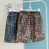 Sommer-Strandshorts für Herren in Übergröße, elastische Taille, Leopardenmuster, lässige Shorts für den Sommer