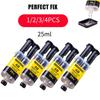 1-4Pcs 25ml Universal Epoxy Resin AB Glue Woodworking Welding Waterproof Repair Long-lasting Reliable Glue Super Liquid Glue