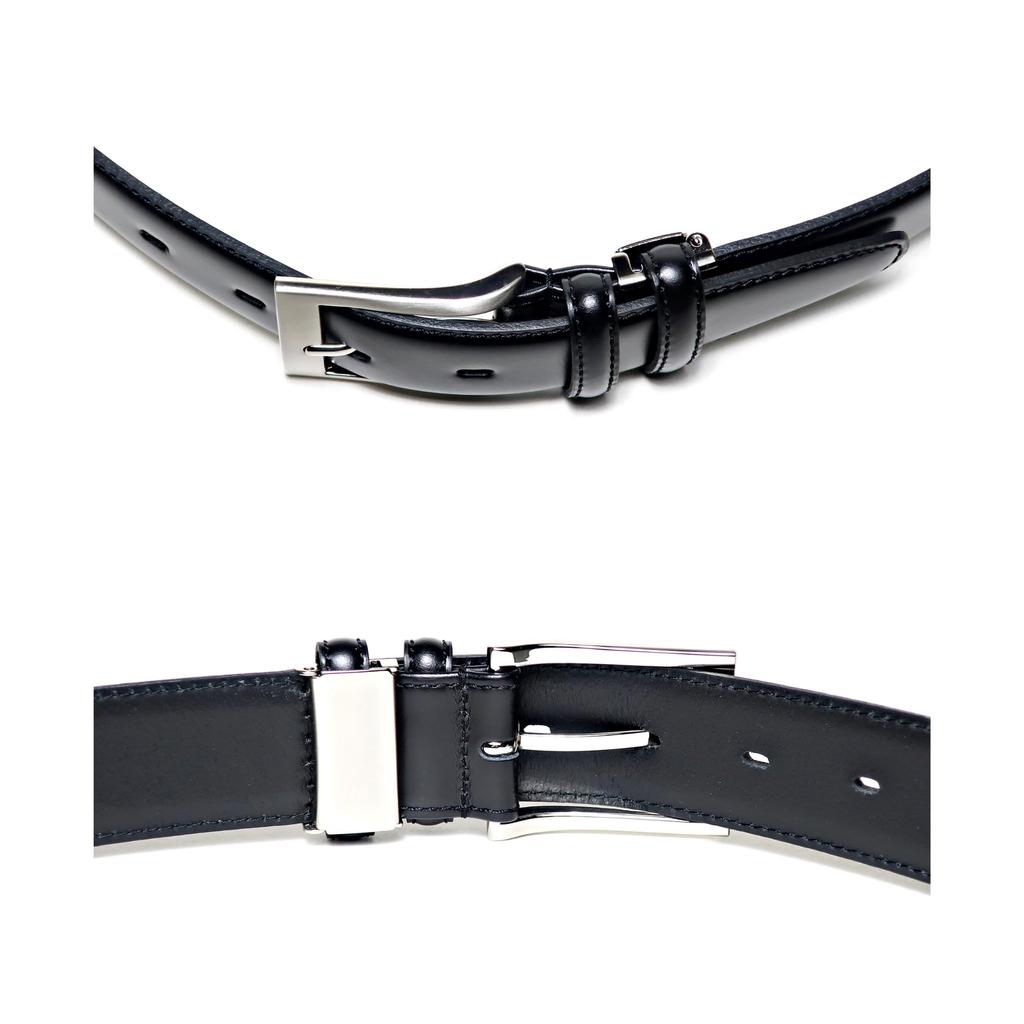 [COXSWAIN] Men's Leather Belt from the Prestigious Italian Tannery Lloyd. Genuine Leather, Black. High-quality Material. CW20208-19