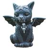1PC Garten Dekoration Hexe Succubus Dämon Katze Skulptur Kätzchen Harz Hof Hause Ornament Im Freien