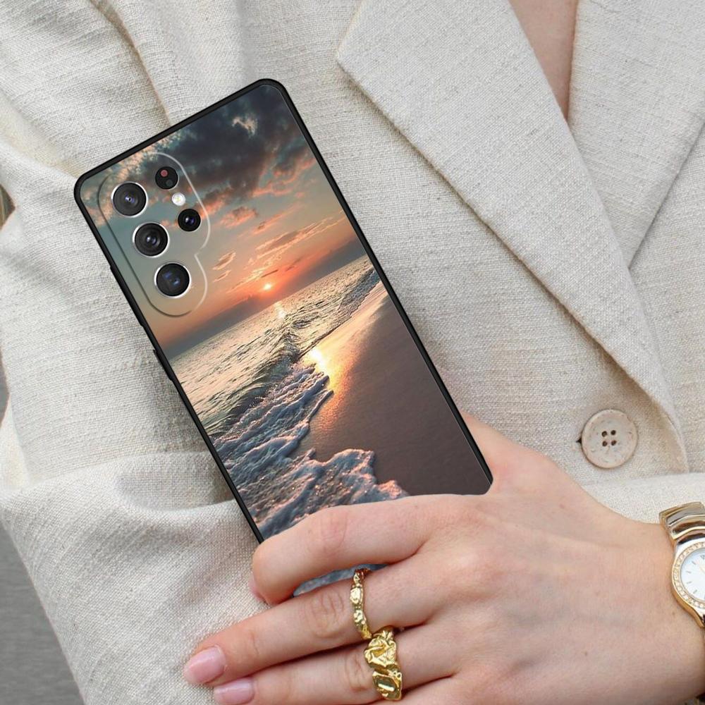 Summer Beach Relax Starfish Ocean Sky Sun Cell Phone Case for Samsung Galaxy S26 Ultra S25 S24 S23 S22 S21 S20 Note10 Cover