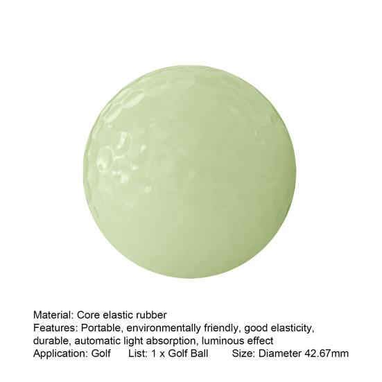 Golf Ball Fluorescent Automatic Light Absorption Wear-resistant Good Elasticity High-Strength Best Hitting Environmentally Friendly Glow in The Dark