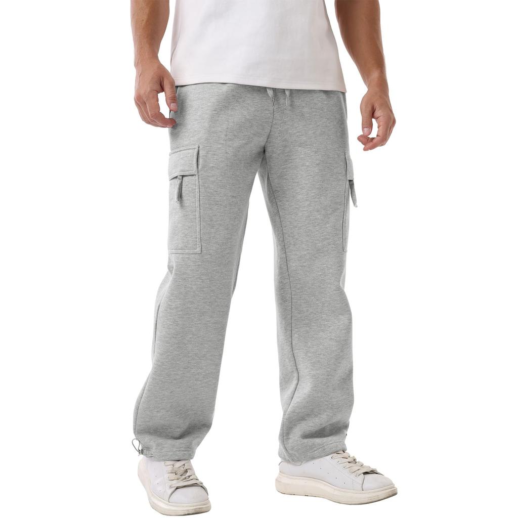 Men's Relaxed-Fit Casual Sweatpants With Stretch Waistband And Drawstring