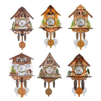 Rustics Wood Cuckoo Wall Clock For Cozyness Timelessly Homes Environment Precise Timing Clock Improve Natural Aesthetic
