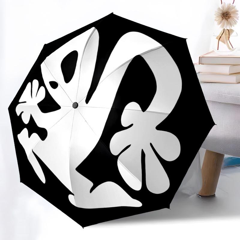 1pc Alien Automatic Folding Umbrella with 8-Rib Windproof Design, Portable Foldable Sunshade Umbrella For Halloween, Christmas Gifts060