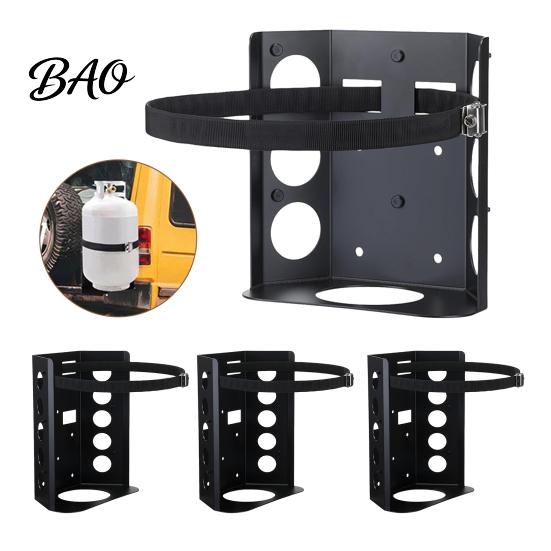 Truck Bed Tank Bracket Propane Mounting Bracket, Adjustable Stainless Steel Strap Design, Heavy Duty Rust Resistant Gas Bottle Holder for Outdoor