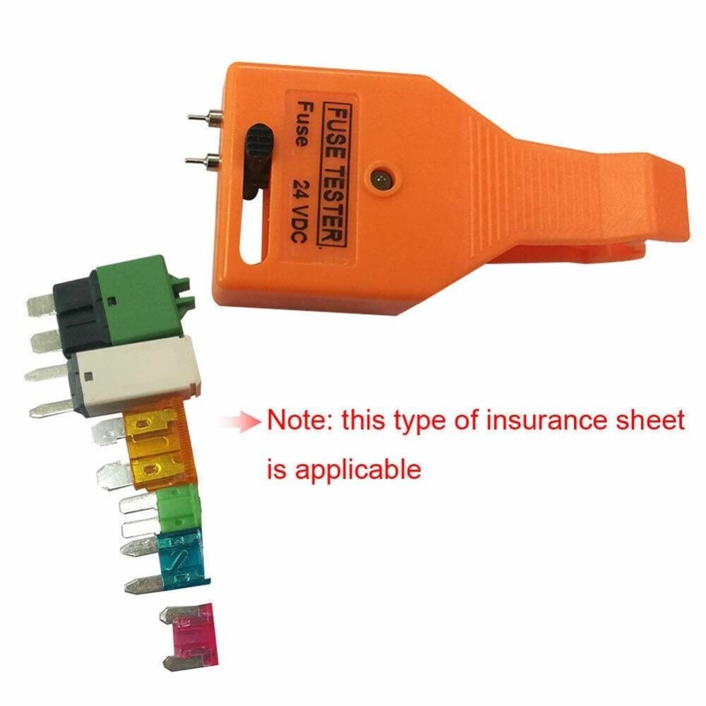 Fuse Tester DC 24V Automotive Tester Blade Puller Multi-Functional Car Checker Puller Removal Tool for Mini/Standard Blade