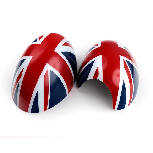 2pcs For Mini Cooper R50 R52 R53 Rearview Side Wing Mirror Sticker Cover Caps Union Jack Car Styling Accessories