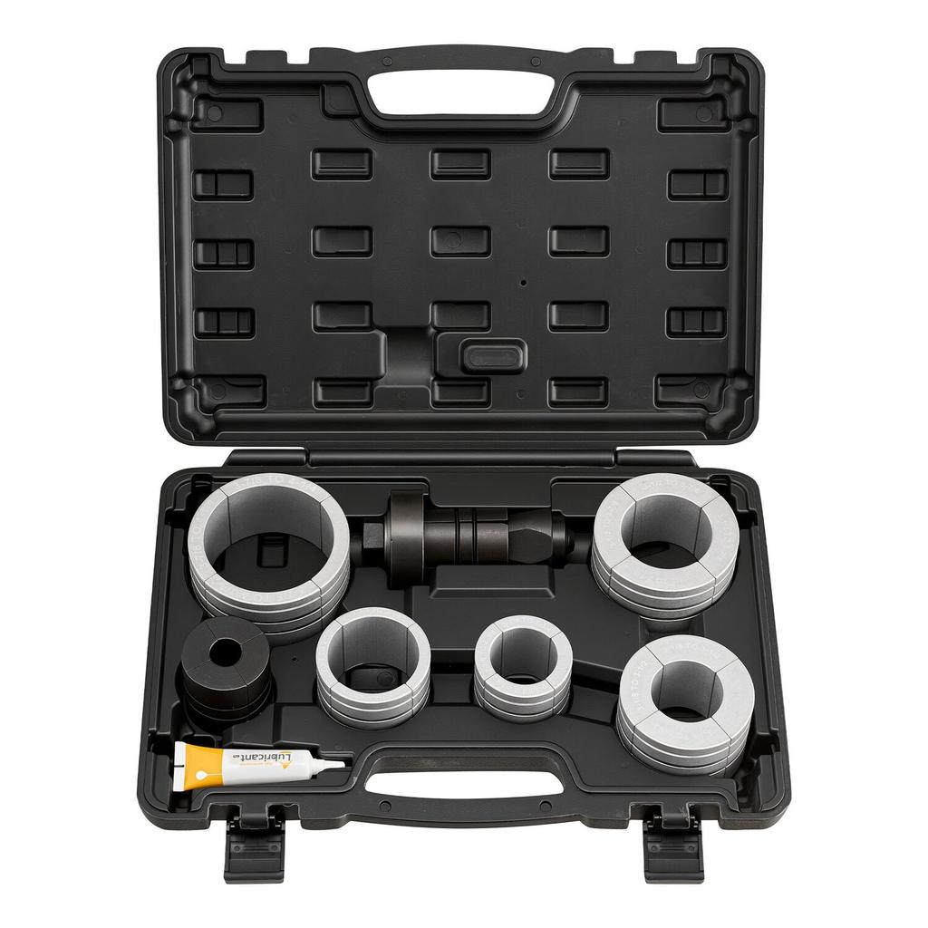 Exhaust Pipe Expander Tool Kit, 41.27mm - 107.95mm Exhaust Pipe Stretcher, Muffler Pipes Spreader with 7 Heavy-Duty Collects & Storage Case,