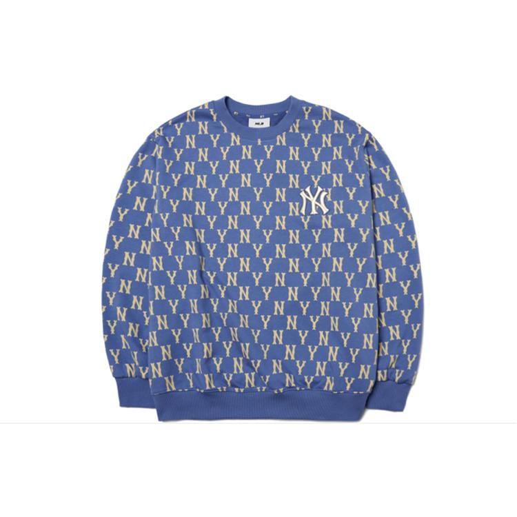 MLB Sweatshirts Unisex Blue Crew Neck Moderate Regular 3AMTM0614-50BLD